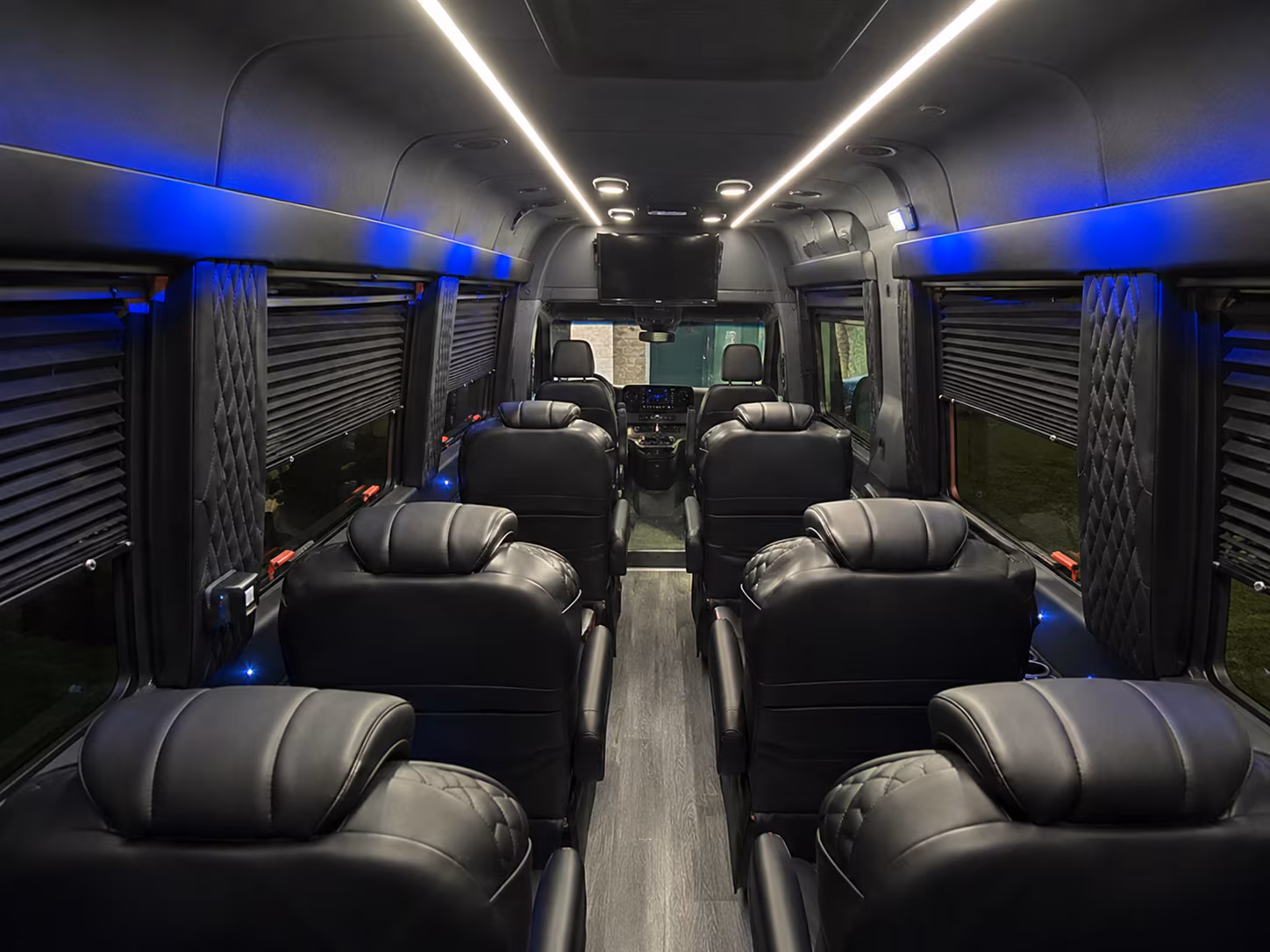 clearwater 18 passenger sprinter van interior