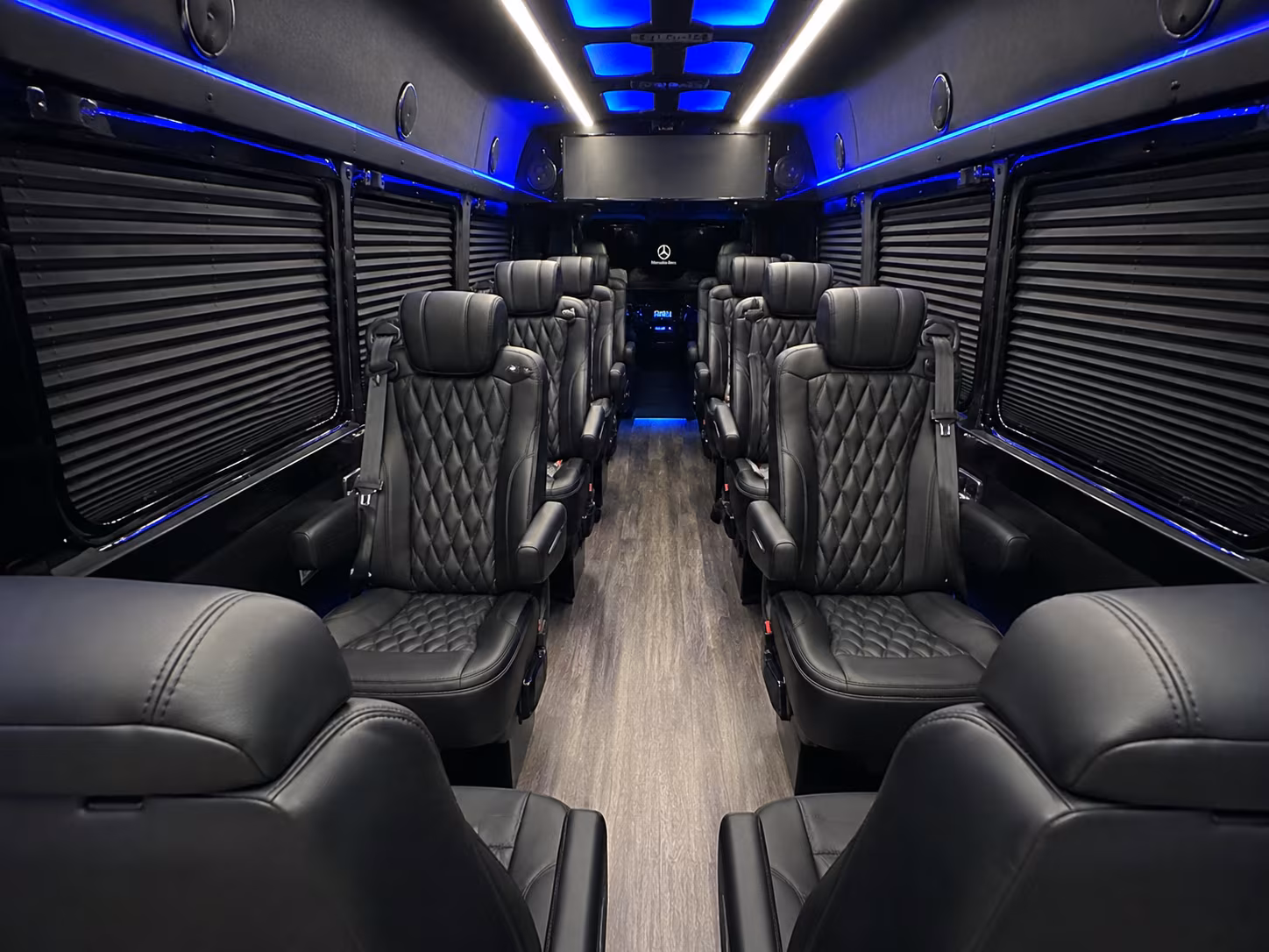 clearwater 8 passenger sprinter van inside